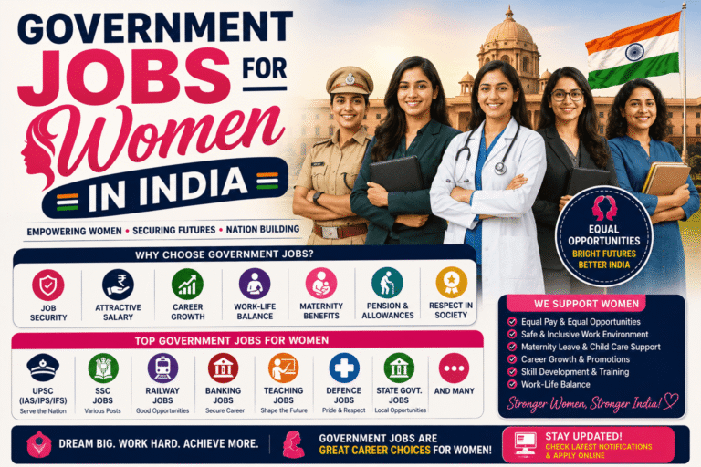 Government Jobs for Women in India 2026