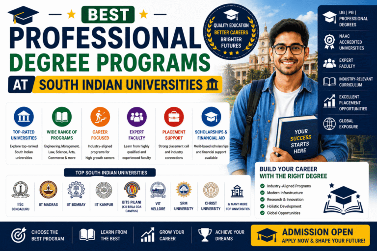 Best Professional Degree Programs at South Indian Universities